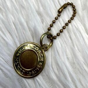 1" Coach Metal Circle Replacement Hangtag Hang Tag Bag Charm
